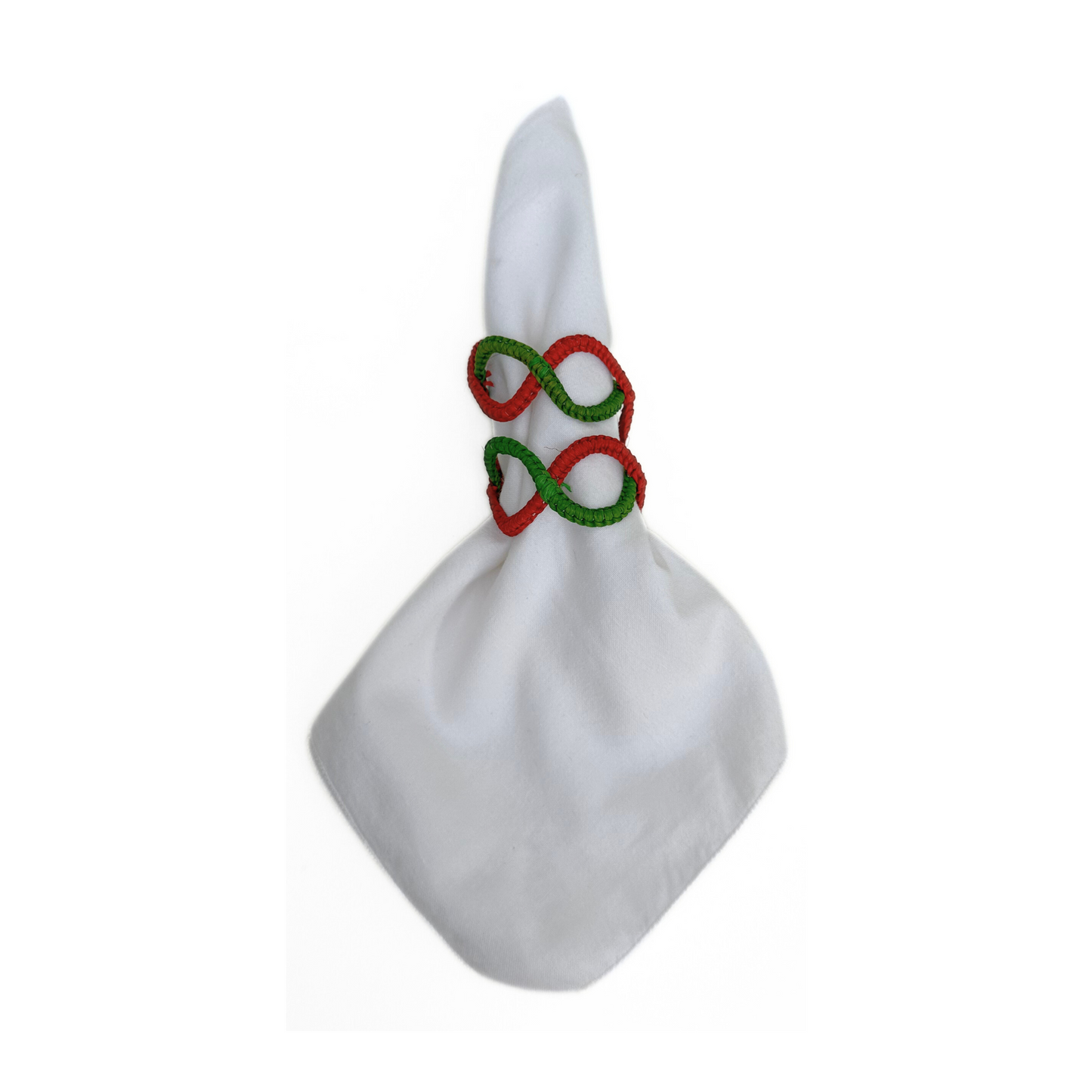 Jolly Green Iraca Napkin Ring (Set of 4, 6 & 8)