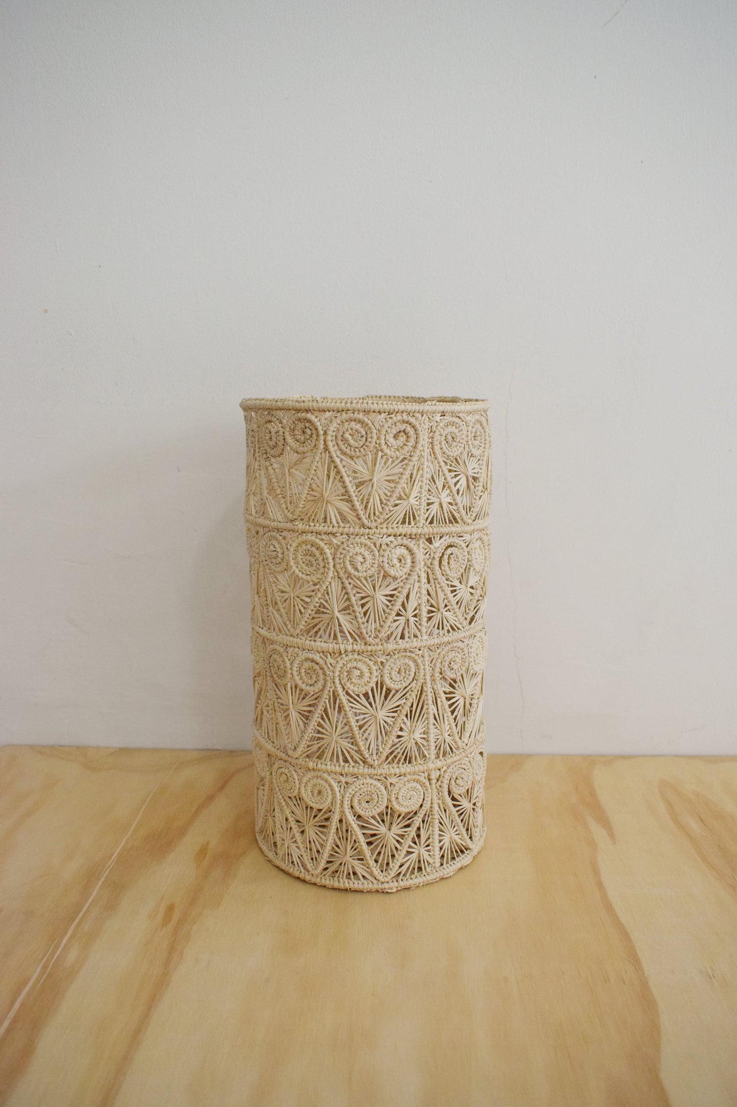 Corazon Iraca Woven Vase