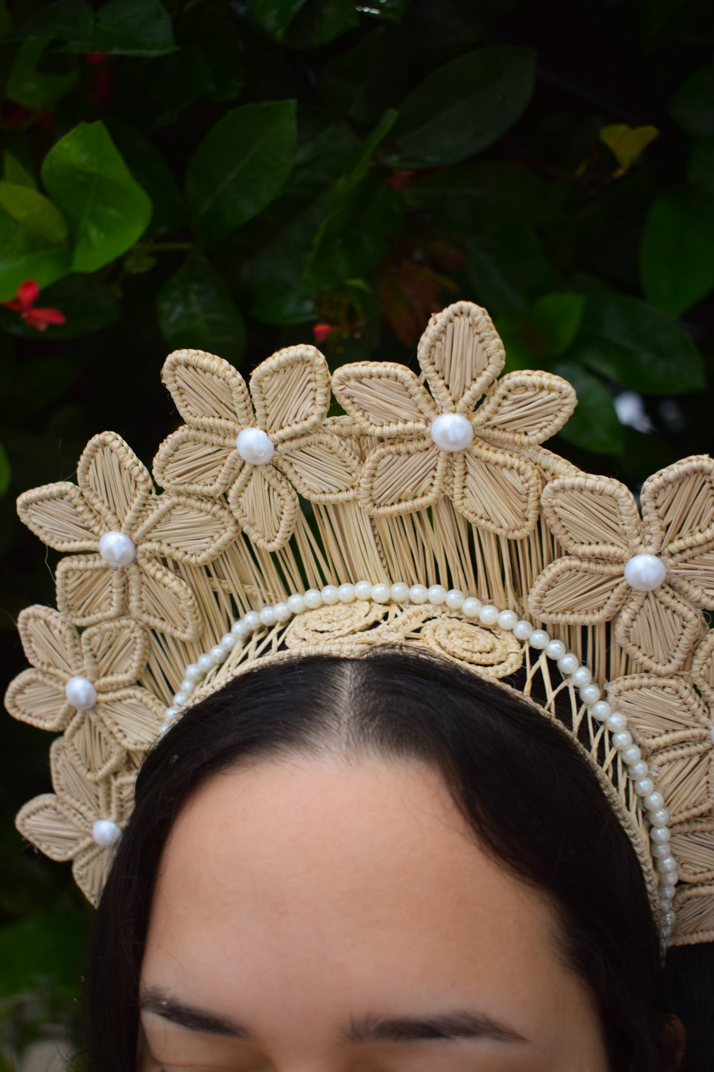 Flower Iraca Headpiece
