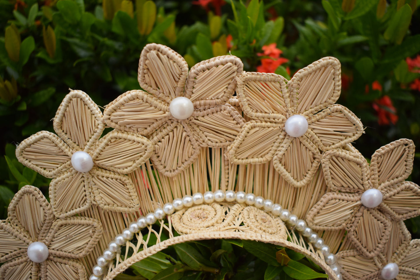 Flower Iraca Headpiece