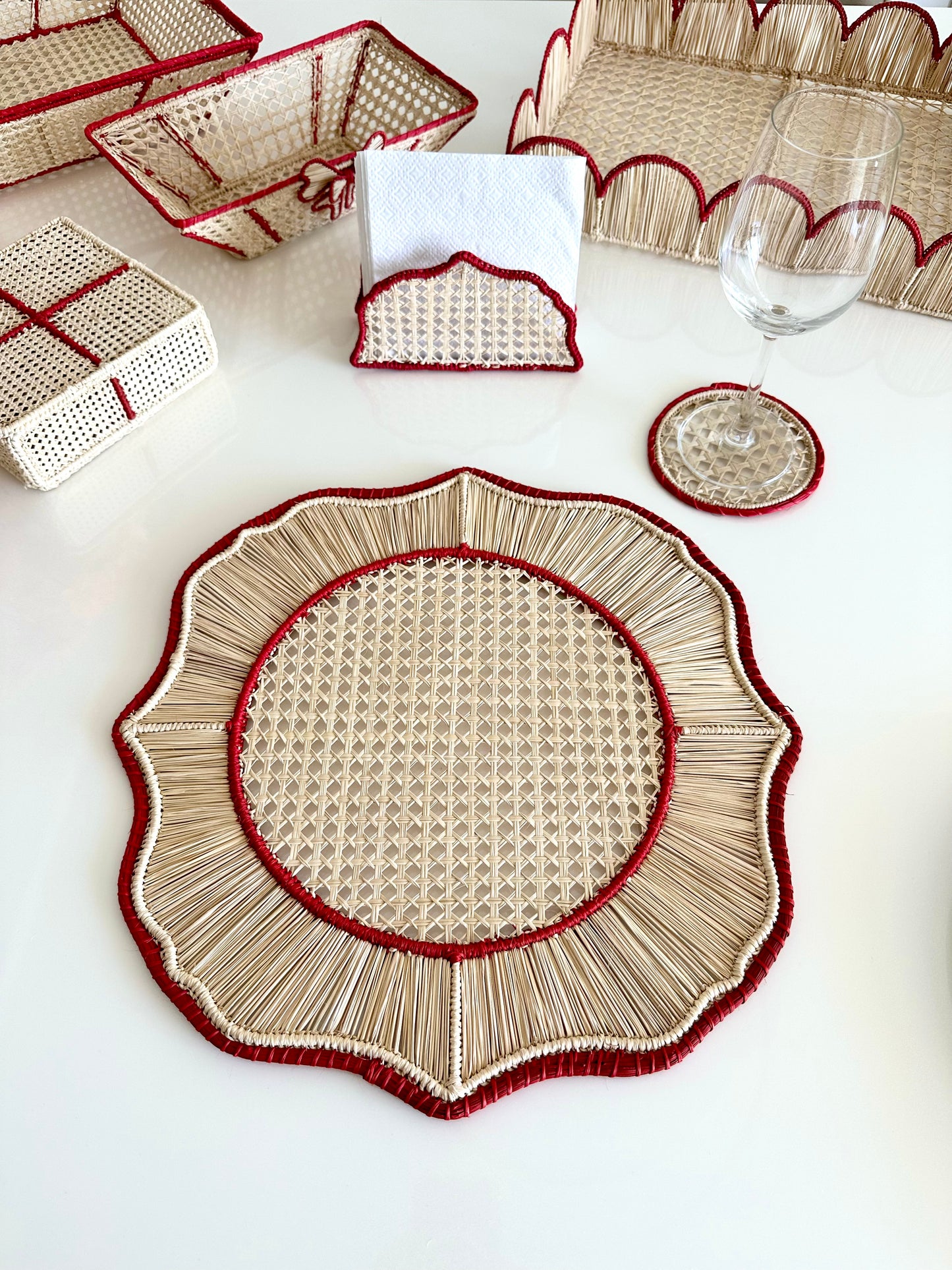 Festive Iraca Napkin Holder
