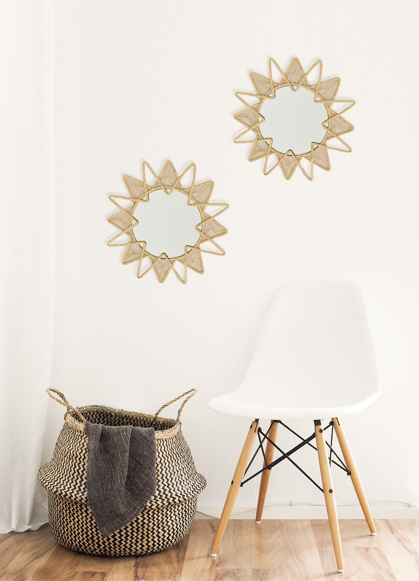Boho Sun Iraca Mirror
