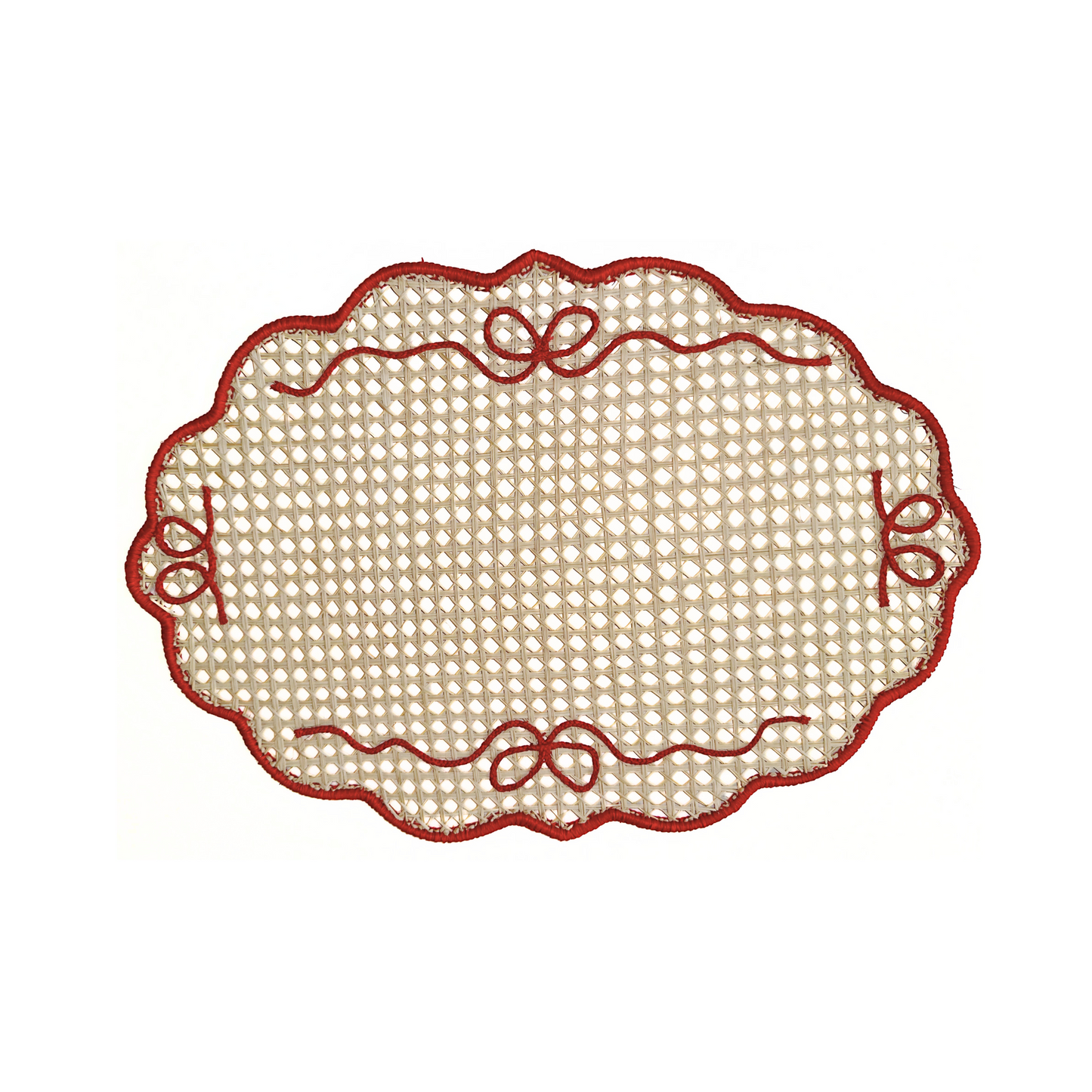 Bow Scalloped Iraca Placemat