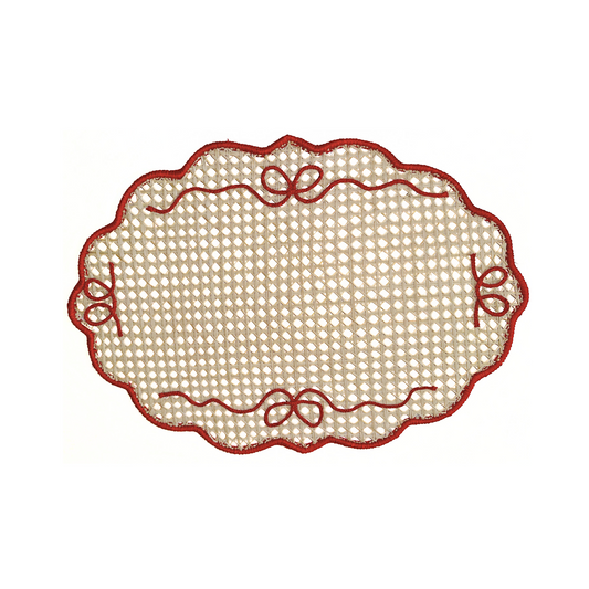 Bow Scalloped Iraca Placemat