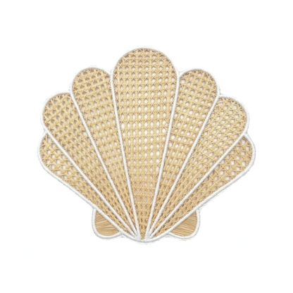 White Shell Iraca Placemat