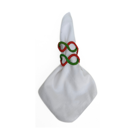 Jolly Green Iraca Napkin Ring (Set of 4, 6 & 8)