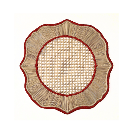 Festive Red Iraca Placemat