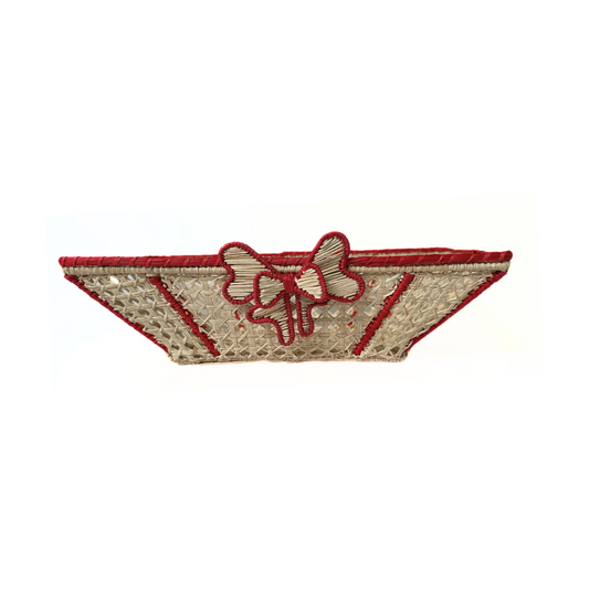 Red Iraca Bow Tray
