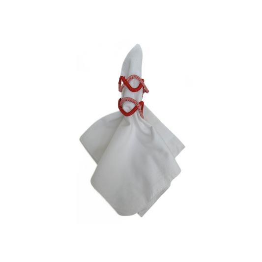 Jolly Red Iraca Napkin Ring (Set of 4, 6 & 8)