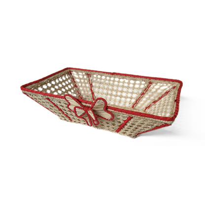 Red Iraca Bow Tray