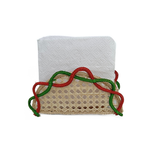 Jolly Green Iraca Napkin Holder