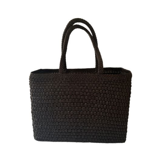 Black Iraca Palm Basket Bag