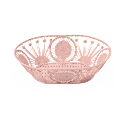 Oval Red Iraca Tray