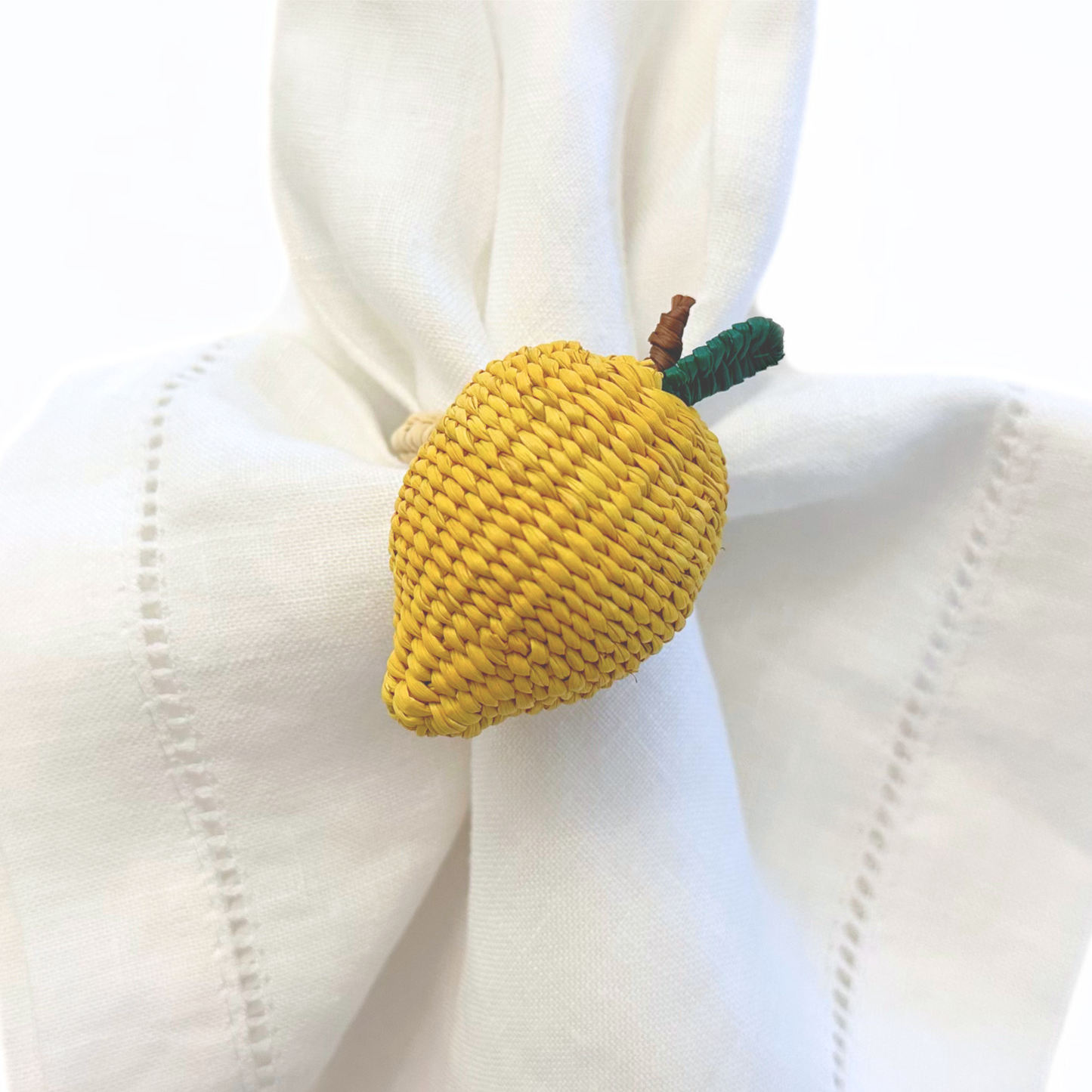Lemon Iraca Napkin Ring (Set of 6 or 8)