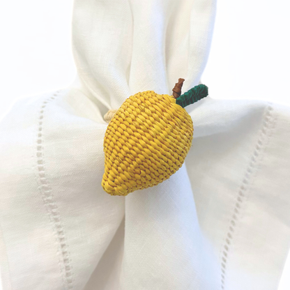 Lemon Iraca Napkin Ring (Set of 6 or 8)