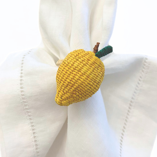 Lemon Iraca Napkin Ring (Set of 6 or 8)