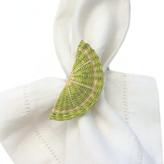 Lime Iraca Napkin Ring (Set of 6 or 8)