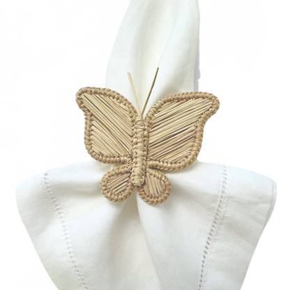 Butterfly Iraca Napkin Ring (Set of 6 or 8)