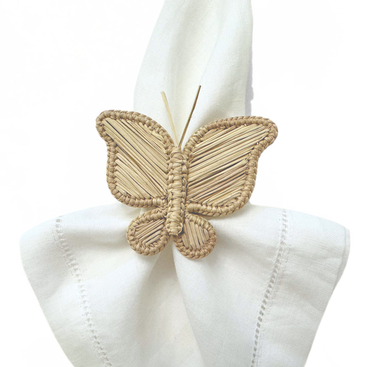 Butterfly Iraca Napkin Ring (Set of 6 or 8)