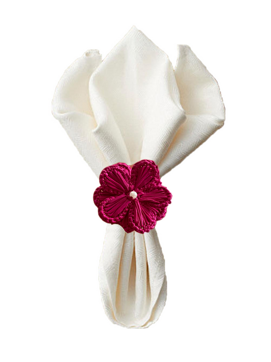 Blossom Iraca Napkin Ring (Set of 6 or 8)