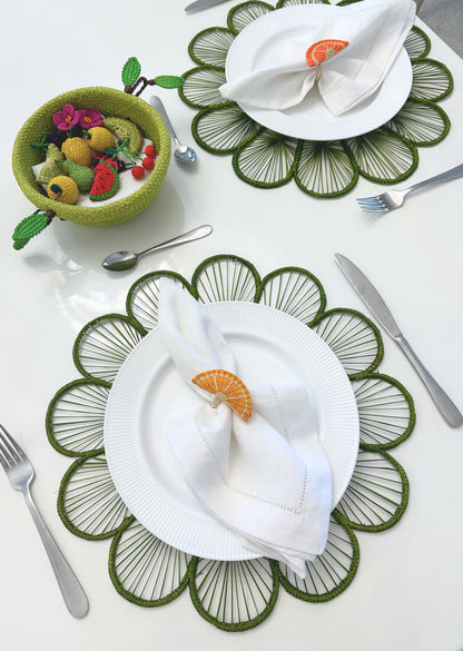 Lemonade Iraca Napkin Ring (Set of 6 or 8)