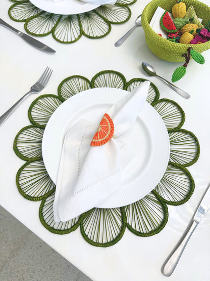 Lemonade Iraca Napkin Ring (Set of 6 or 8)