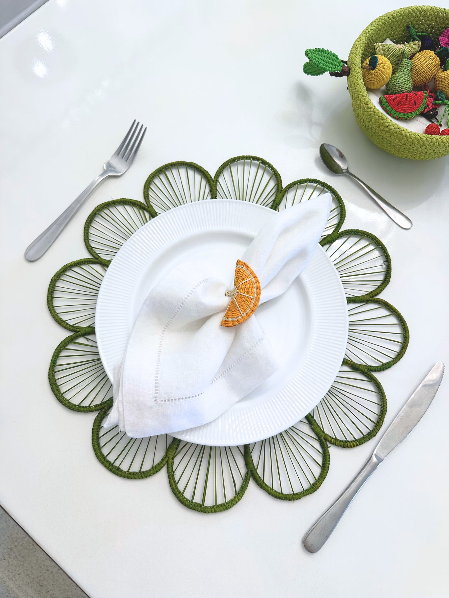 Lemonade Iraca Napkin Ring (Set of 6 or 8)