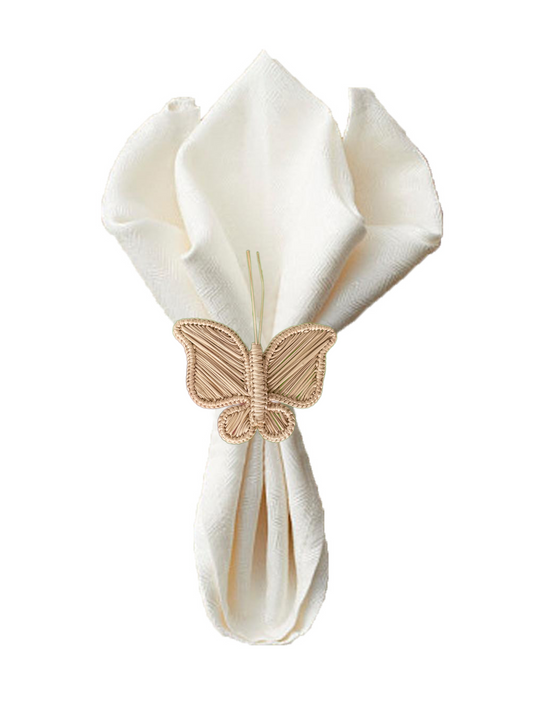 Butterfly Iraca Napkin Ring (Set of 6 or 8)