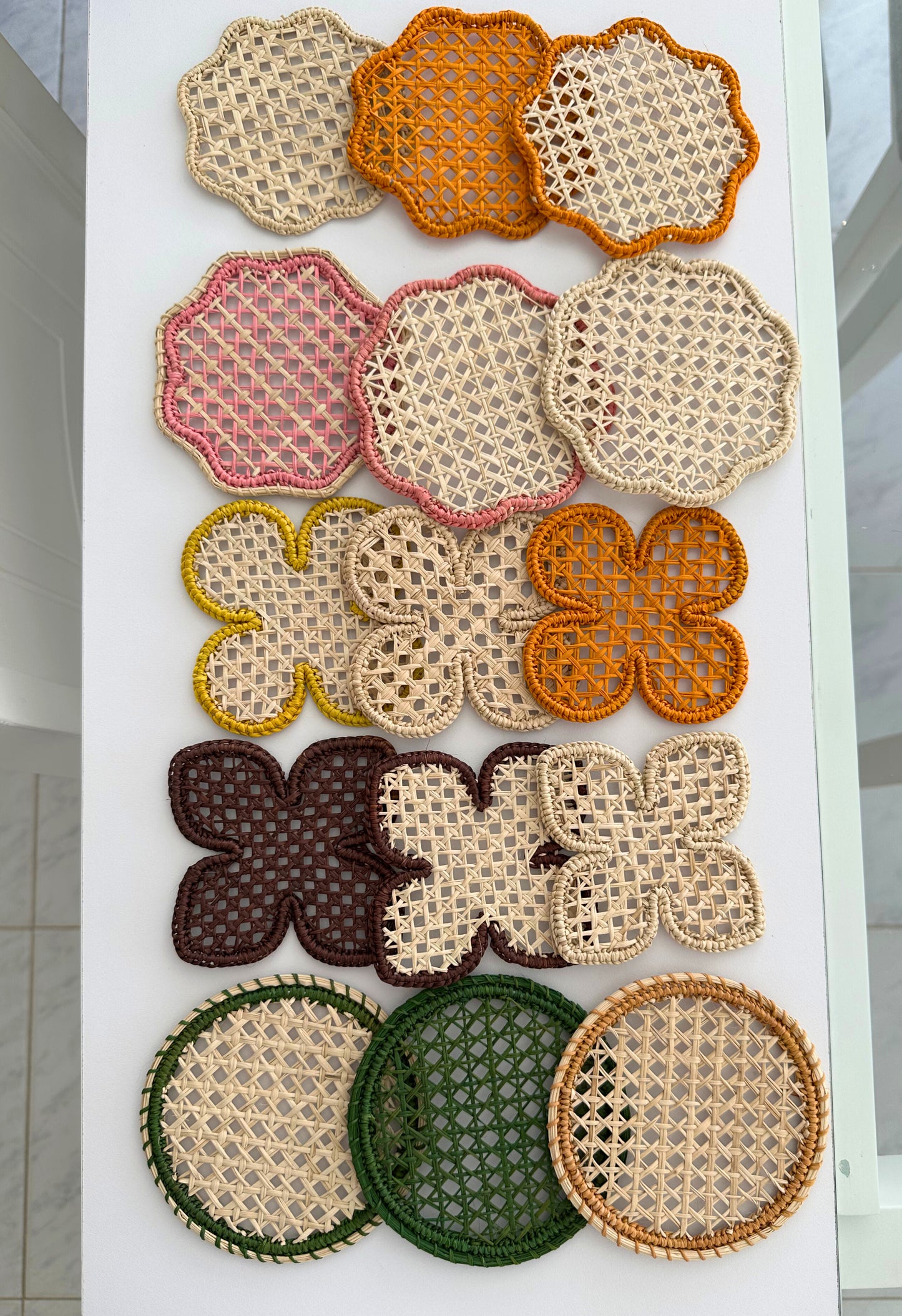 Amelia Iraca Coaster (Set of 6 & 8)