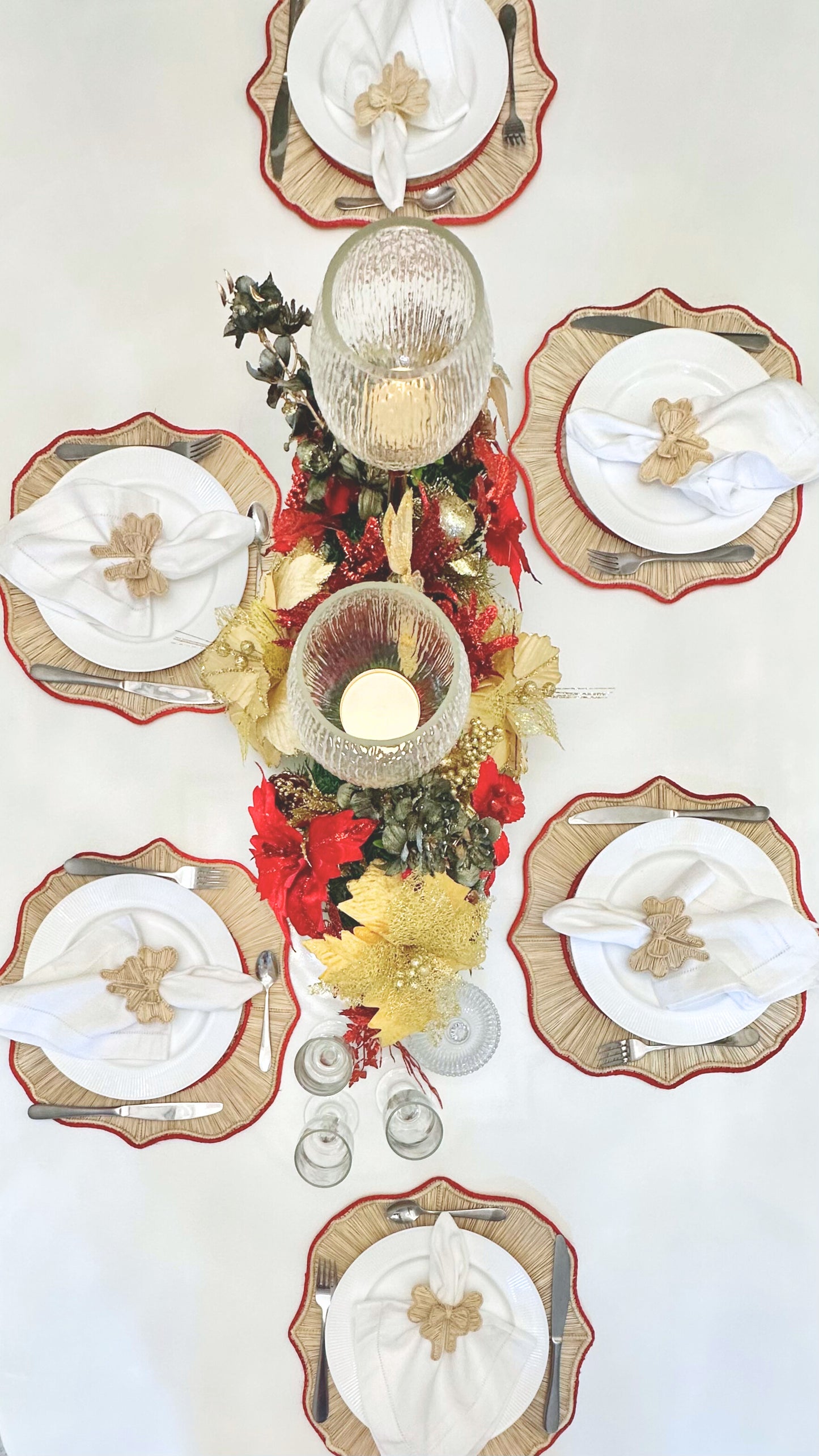 Festive Red Iraca Placemat