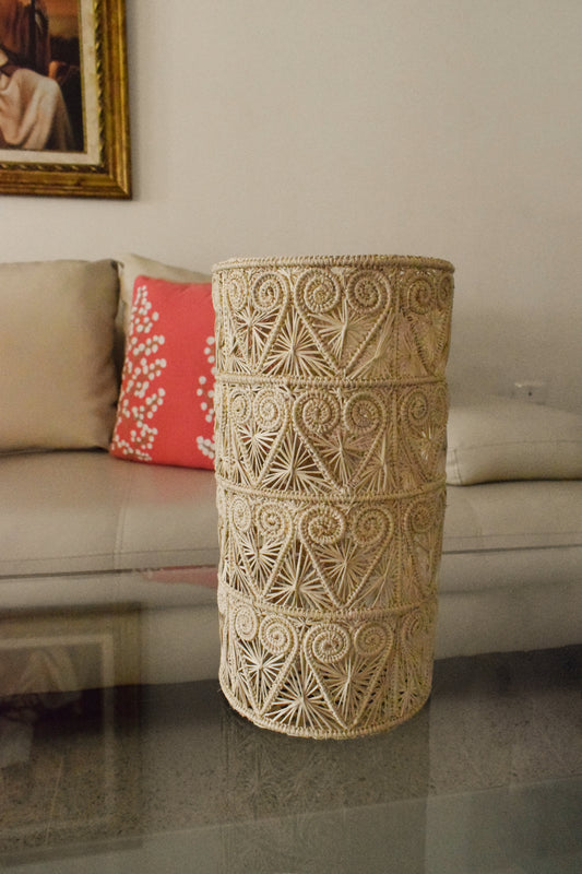 Corazon Iraca Woven Vase