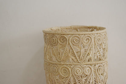 Corazon Iraca Woven Vase