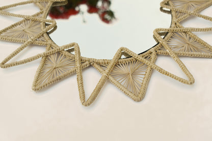 Boho Sun Iraca Mirror