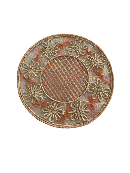 Iraca placemat handwoven in natural fibes, exclusive design
