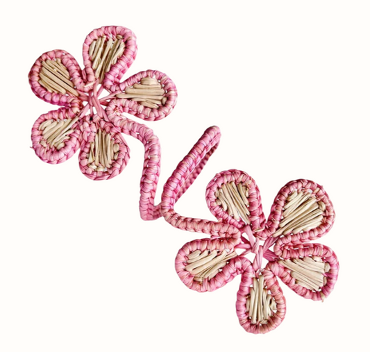 Two Flowers Iraca Napkin Ring (Set of 4, 6 or 8)