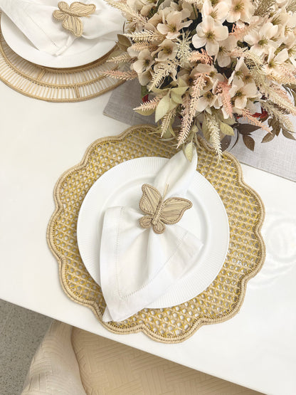 Butterfly Iraca Napkin Ring (Set of 6 or 8)