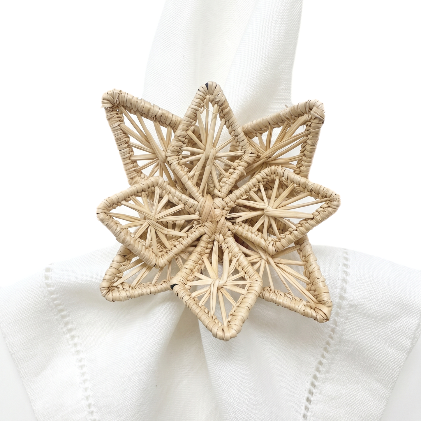 Floral Iraca Napkin Ring (Set of 6 or 8)