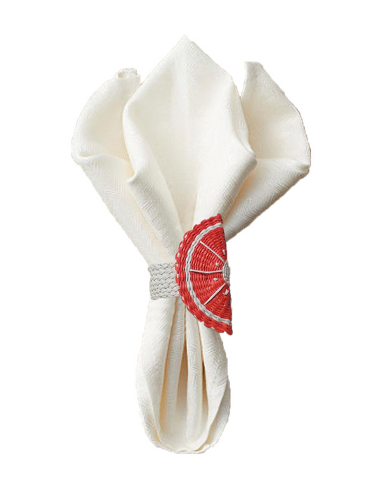 Grapefruit Iraca Napkin Ring (Set of 4, 6 or 8)