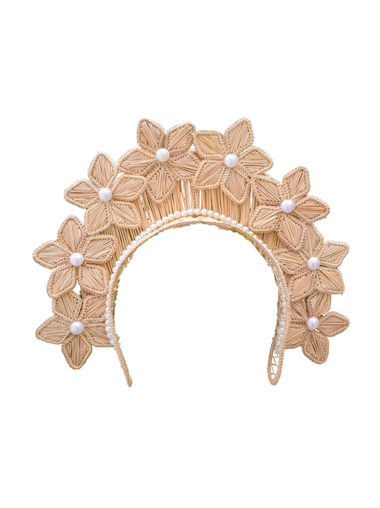 Flower Iraca Headpiece