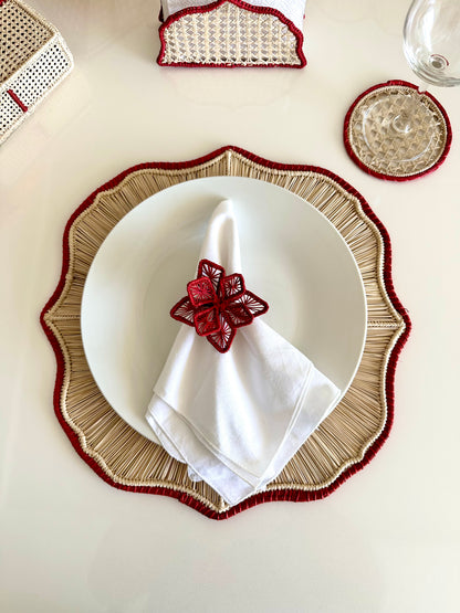 Festive Red Iraca Placemat