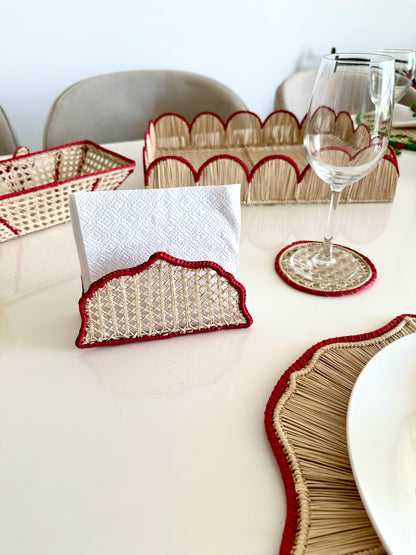 Festive Iraca Napkin Holder