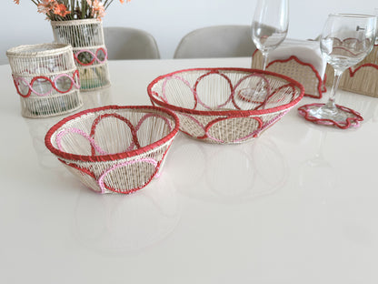 Jolly Red Iraca Tray