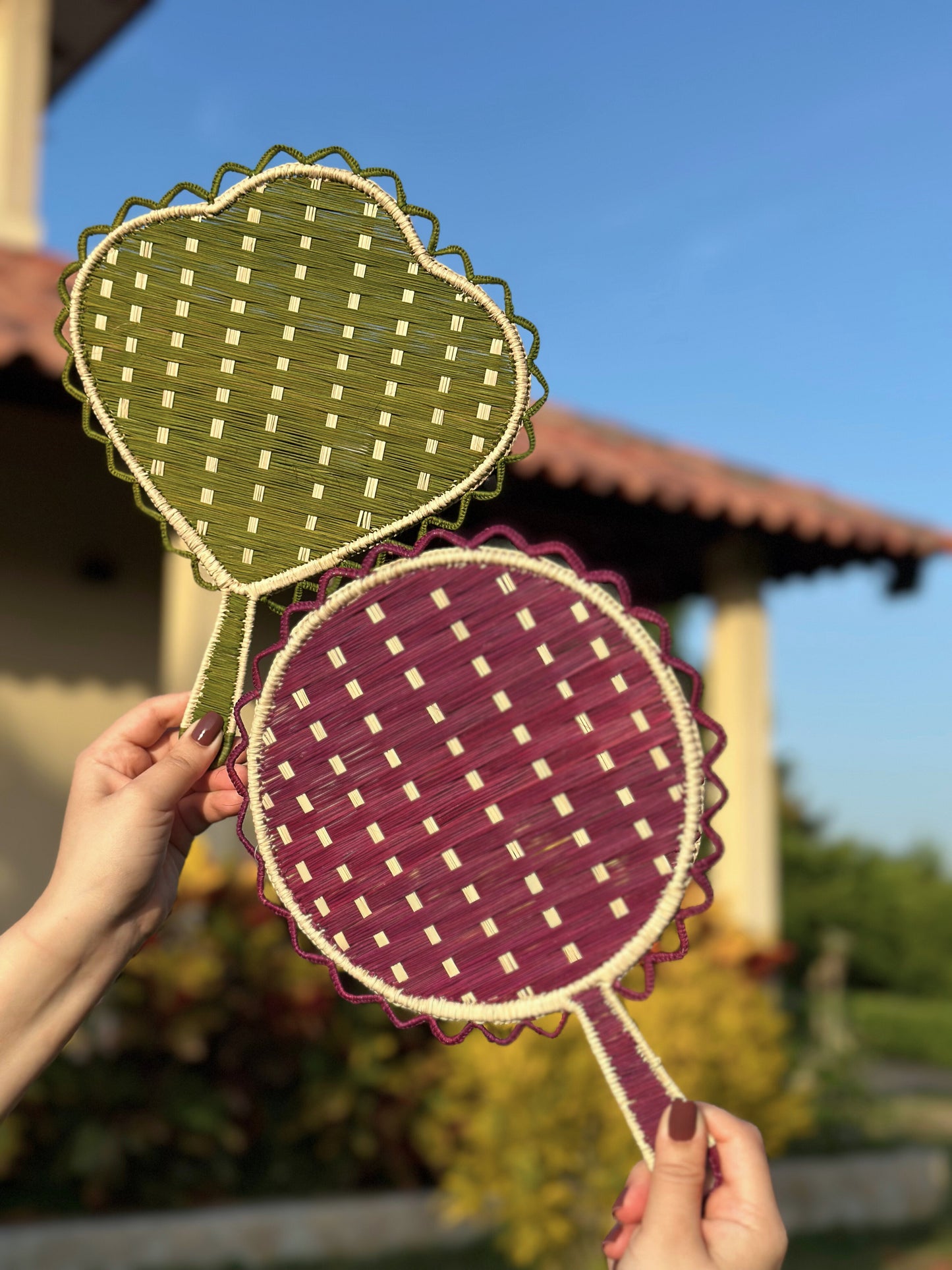 Round Iraca Hand Fan