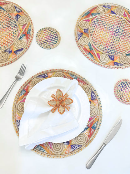 New Orchid Iraca Napkin Ring (Set of 6 or 8)