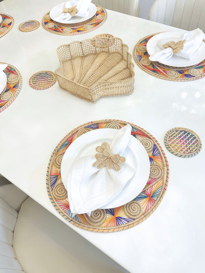 Bow Iraca Napkin Ring (Set of 6 or 8)