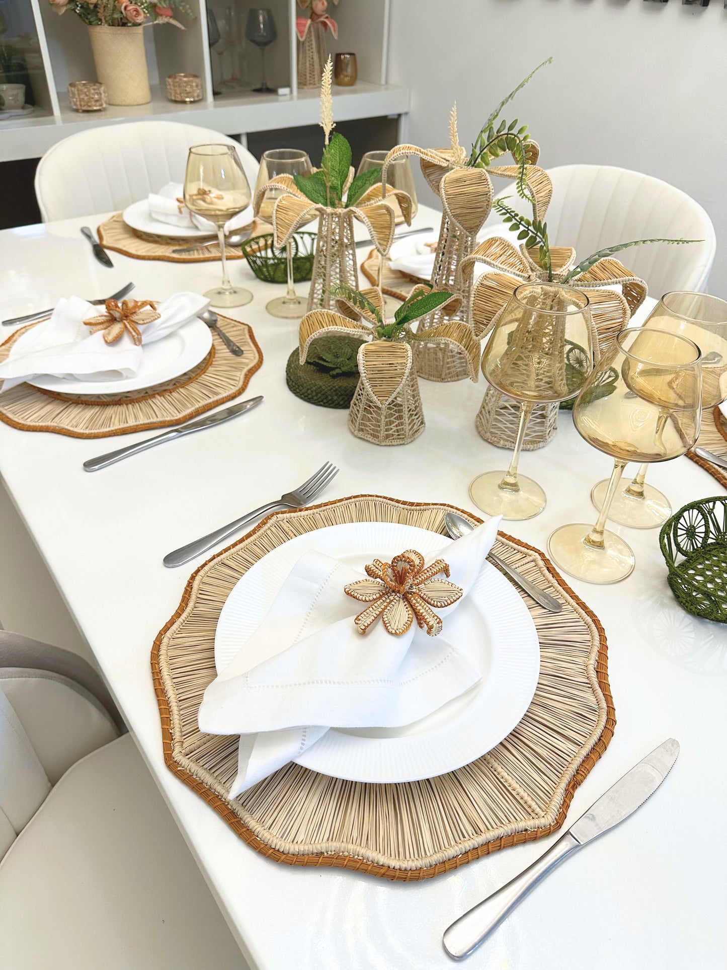 New Orchid Iraca Napkin Ring (Set of 6 or 8)