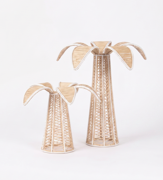 White Palm Tree Iraca Decor
