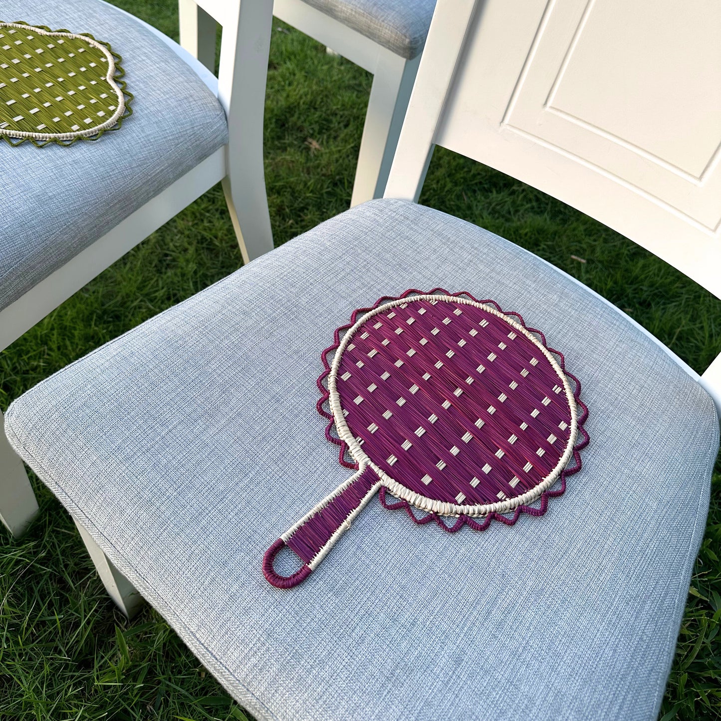 Round Iraca Hand Fan