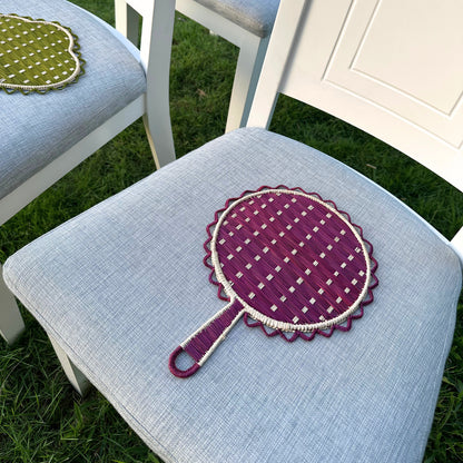 Round Iraca Hand Fan