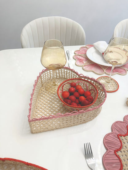 Jolly Red Iraca Tray